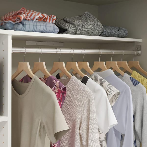 Style+ 11 in. D Satin Nickel Shelf Brackets and Hardware Support Kit