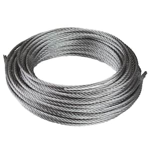 Everbilt 1/8 in. x 50 ft. Galvanized Uncoated Steel Wire Rope 803152 - The  Home Depot