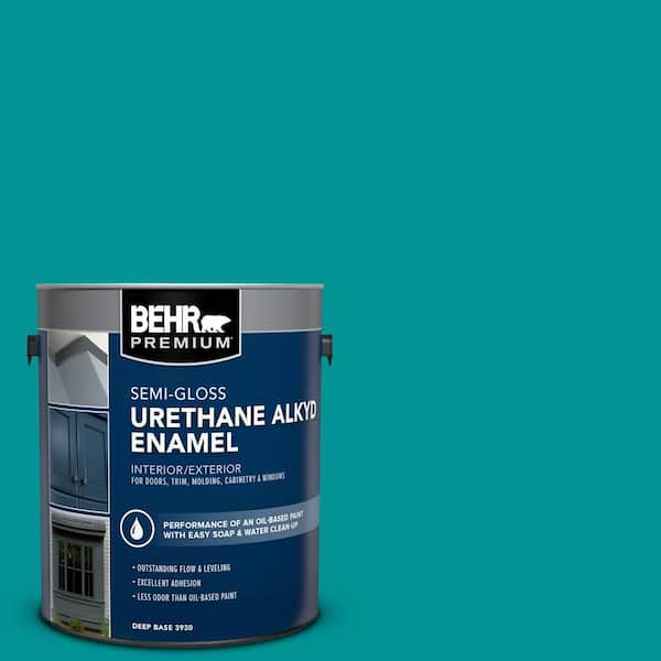 BEHR PREMIUM 1 gal. #P460-6 Paradise Landscape Urethane Alkyd Semi-Gloss Enamel Interior/Exterior Paint