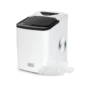 26 lb. Capacity Every 24 Hours Portable Ice Maker with Basket and Scoop in White