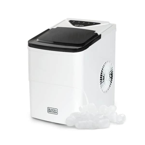 BLACK+DECKER 26 lb. Capacity Every 24 Hours Portable Ice Maker with Basket  and Scoop in White BIMH226W - The Home Depot