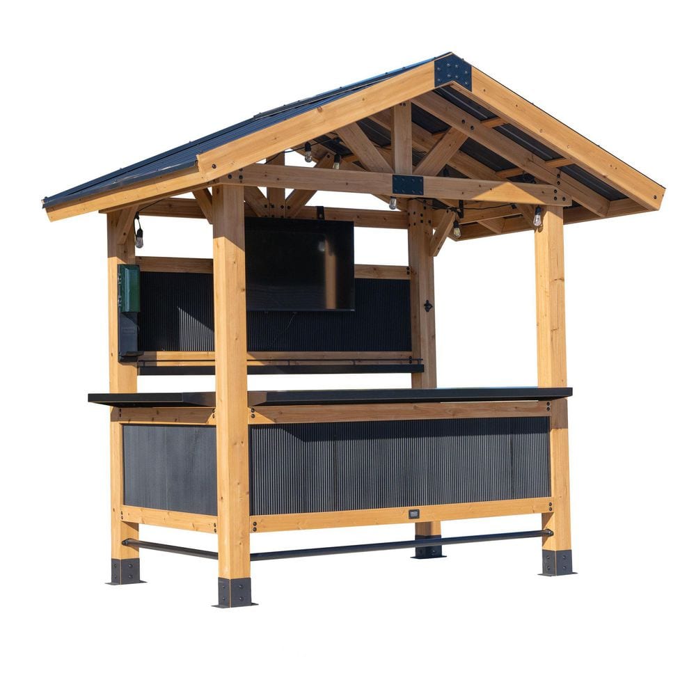Backyard Discovery Palisade 9 ft. x 6 ft. Cedar Wood Outdoor Bar