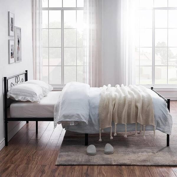 VECELO Metal Full size Bed Frame with Headbord, No Box