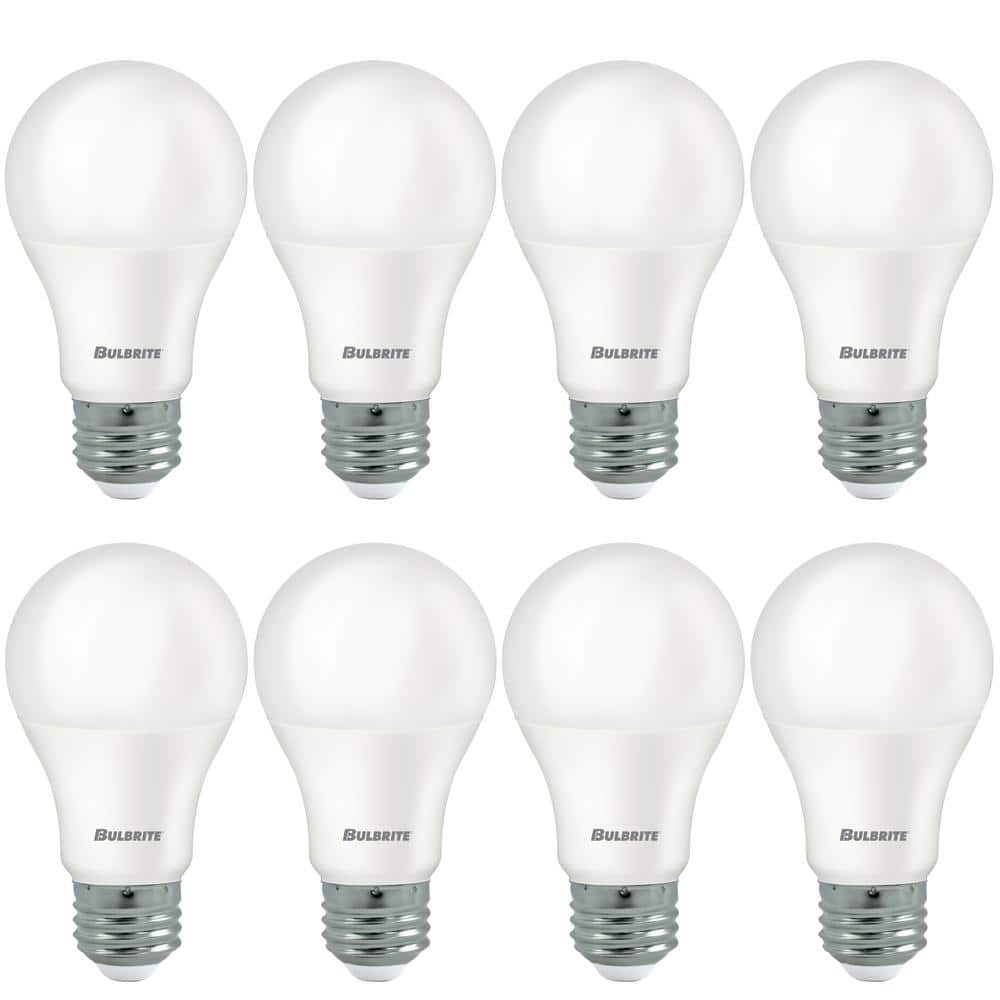 60-Watt Equivalent A19 Dimmable E26 Base LED Light Bulb 2700K in Frost (8-P