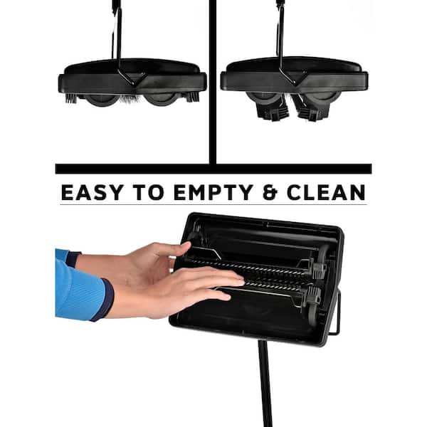 Alpine Industries Commercial 11 in. Cordless Manual Triple Brush