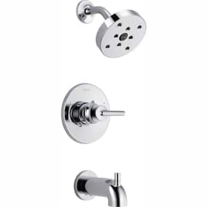 Trinsic 1-Handle Wall Mount Tub and Shower Faucet Trim Kit in Chrome with H2Okinetic (Valve Not Included)