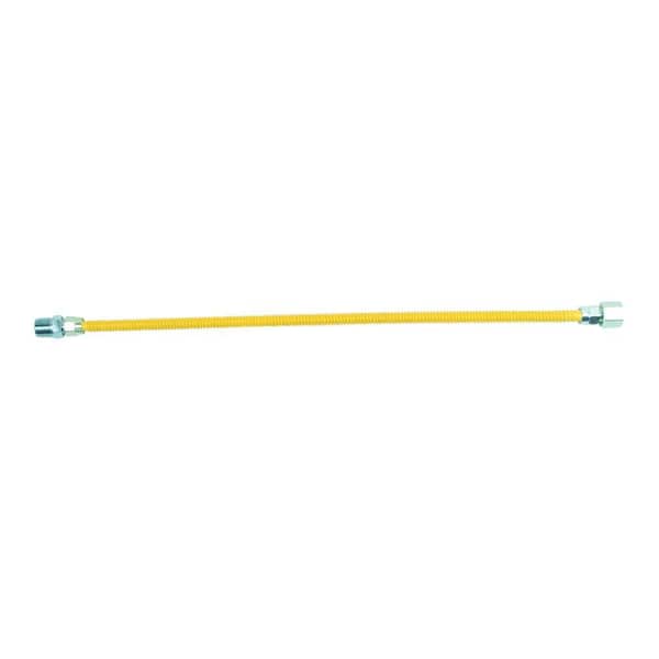 BrassCraft ProCoat 1/2 in. FIP x 1/2 in. MIP x 24 in. Stainless Steel Gas Connector 3/8 in. O.D. (40,000 BTU)