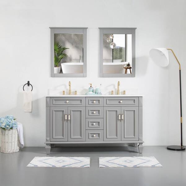 Medium wood deals vanity