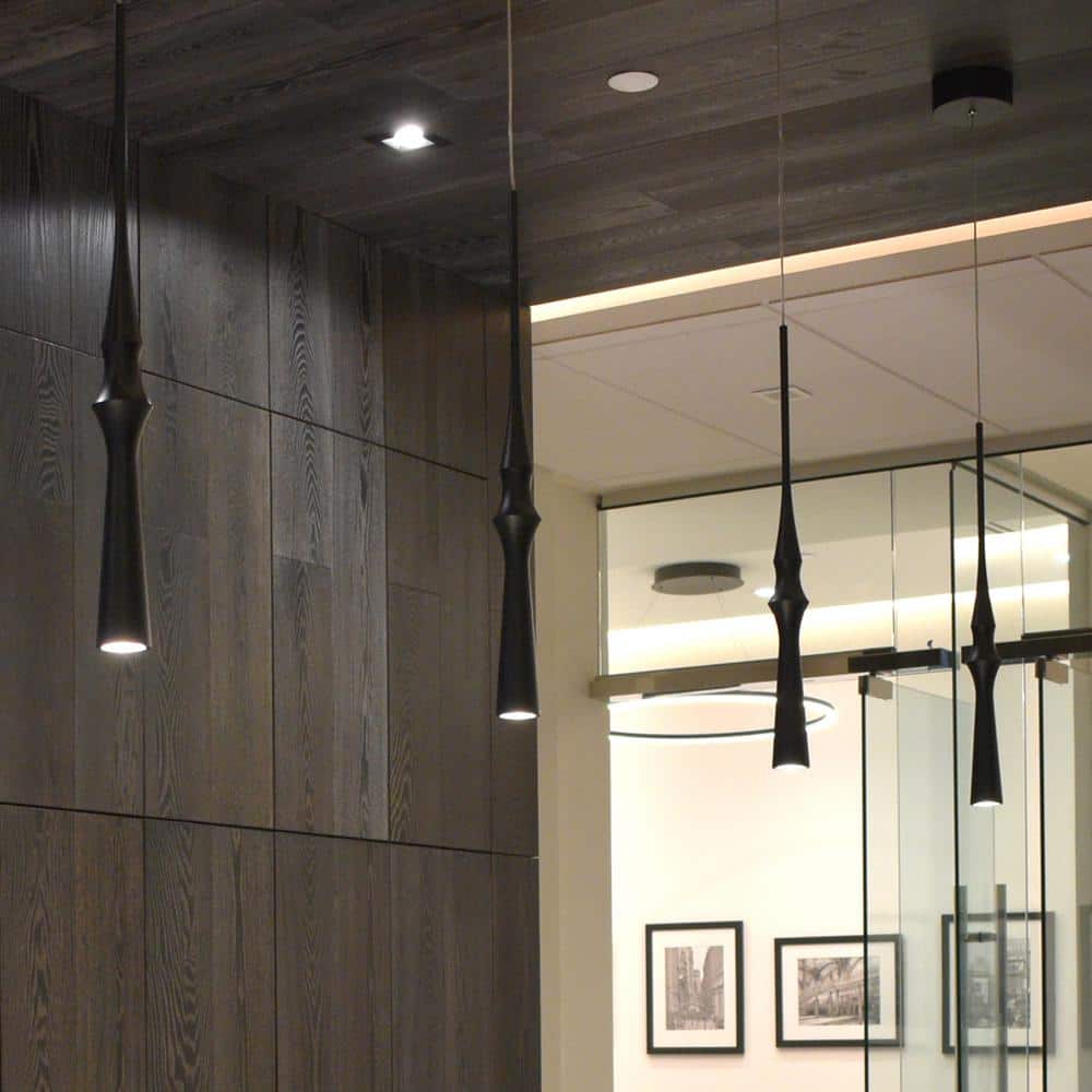 Polaris Mini Black Aluminum 81'' LED Pendant Light