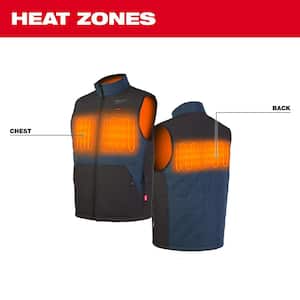Men's 2X-Large M12 12-Volt Lithium-Ion Cordless AXIS Blue Heated Quilted Vest (Vest Only)