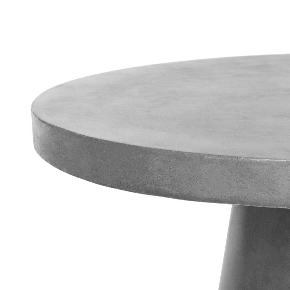 Delfia Dark Gray Concrete Round Coffee Table