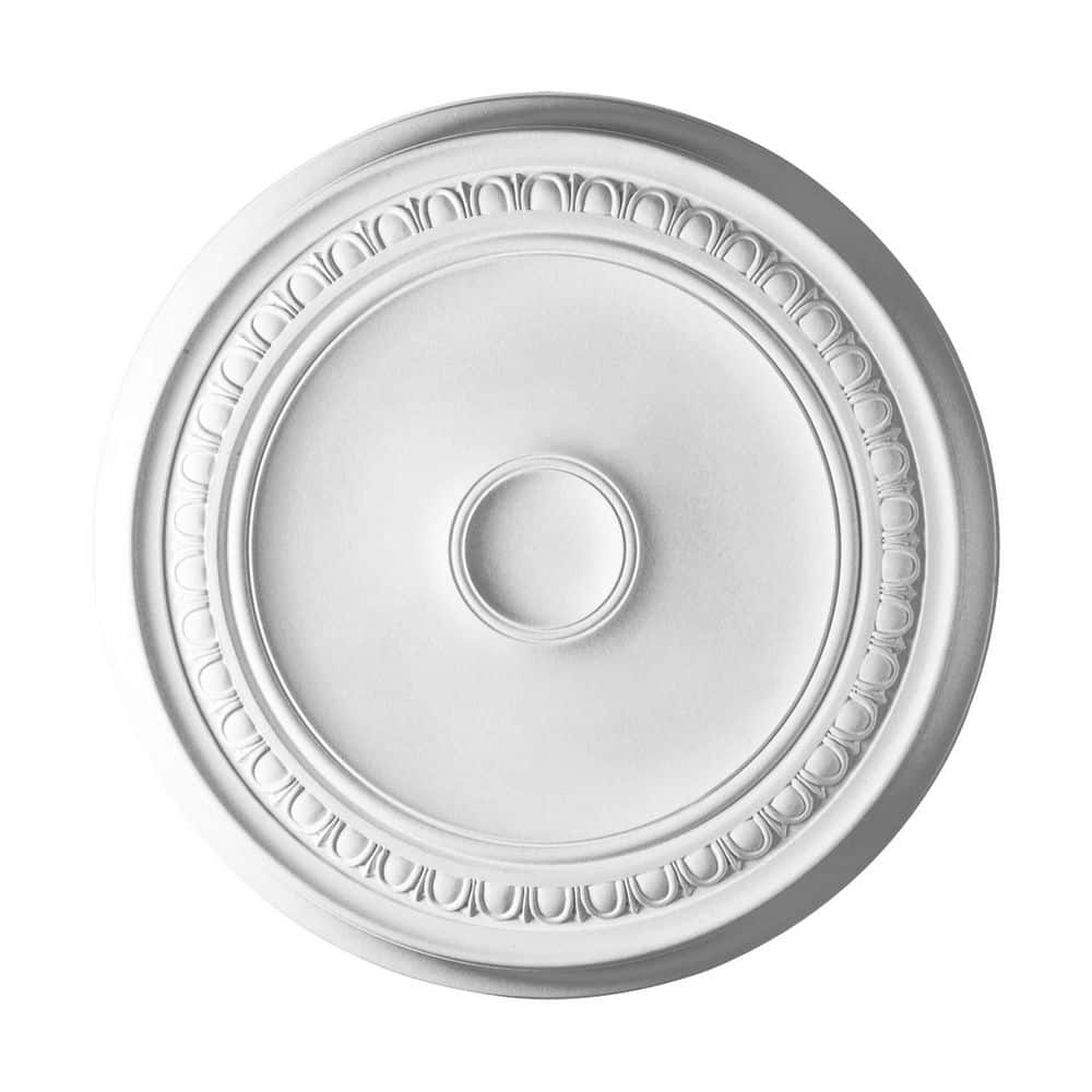 Primed White Polyurethane Egg and Dart Ceiling Medallion