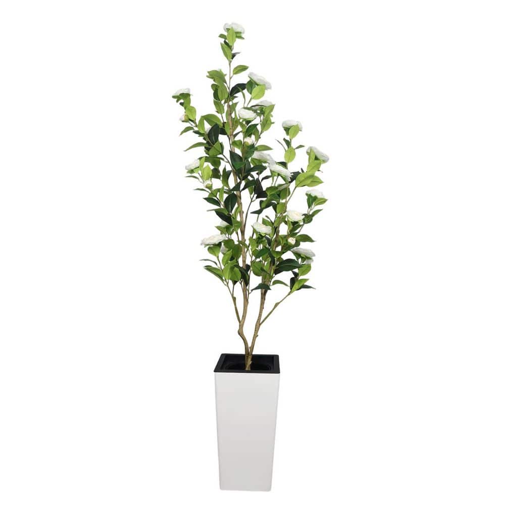 Artificial Camellia Tree, Faux Potted Camellia Plant with Realistic Flowers, Fake Flower Tree price history on PriceWatchPro