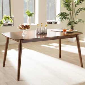 Flora Medium Brown Finished Wood Dining Table