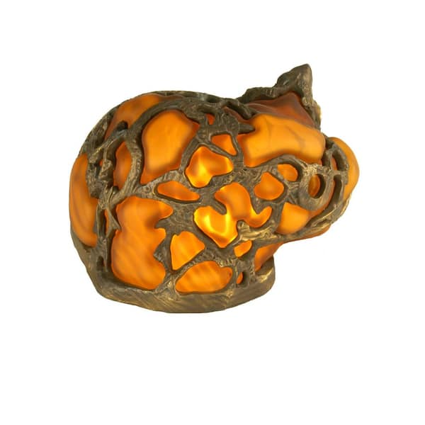 Shell 4 in Amber Colorful Glass Novelty Universal Shade with no fitter