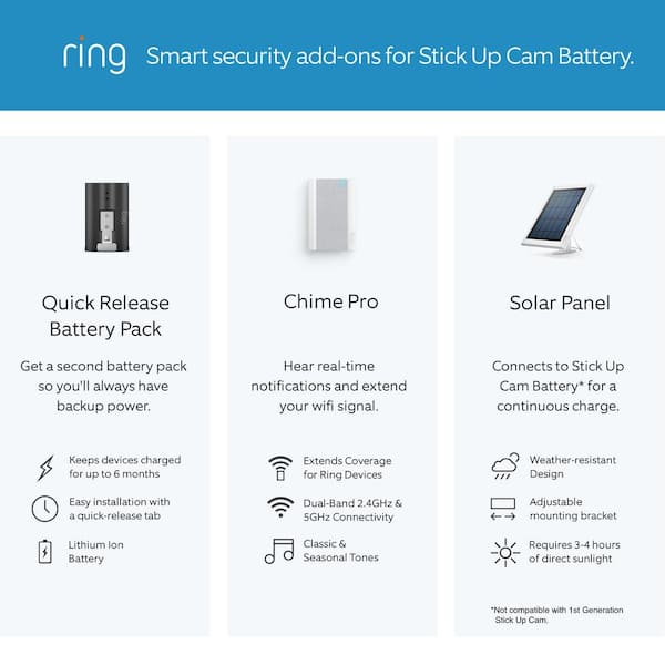 Ring Stick Up Cam Battery - Indoor/Outdoor Smart Security Wifi