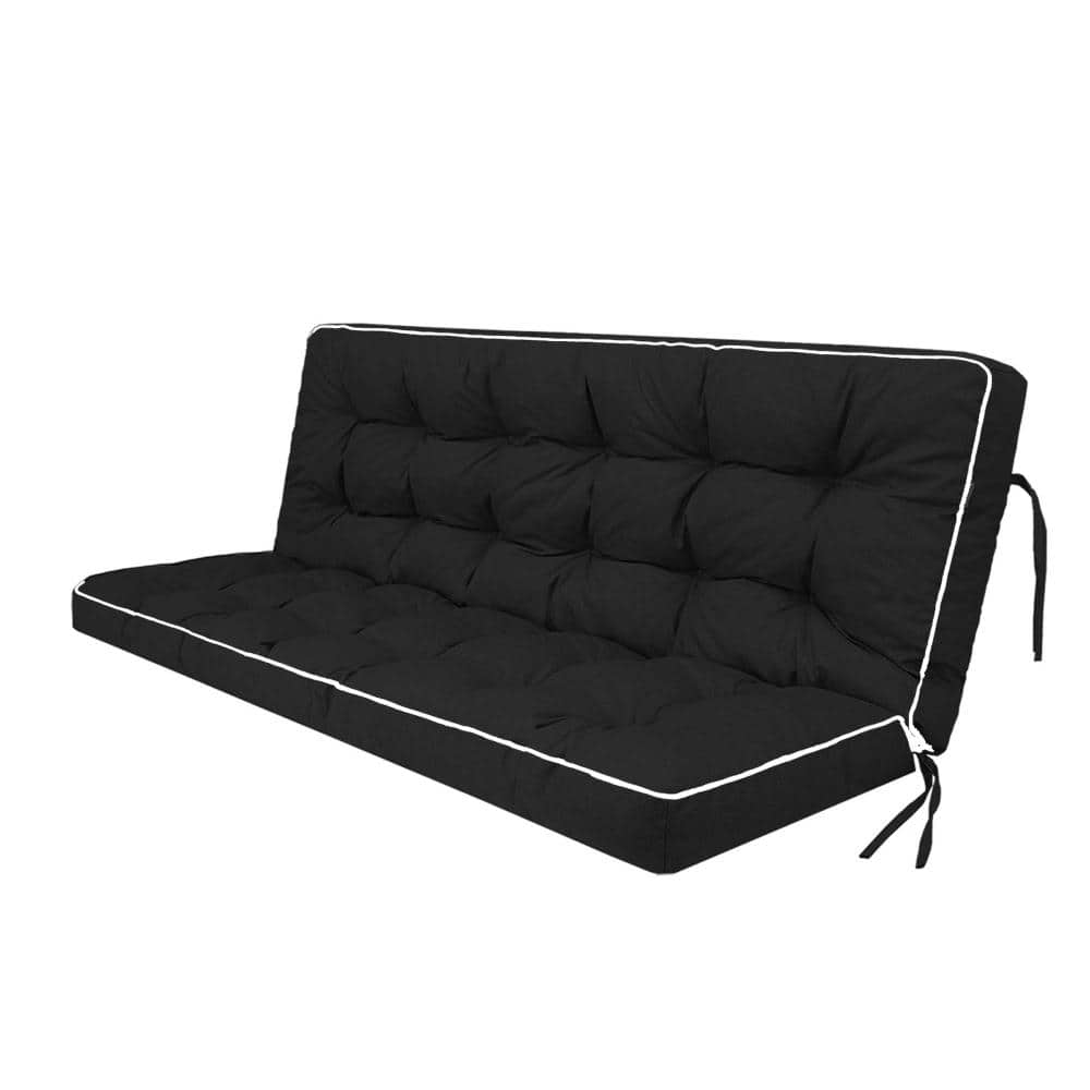 3 Seater Outdoor Porch Swing Cushion with Backrest,4 Inch Extra