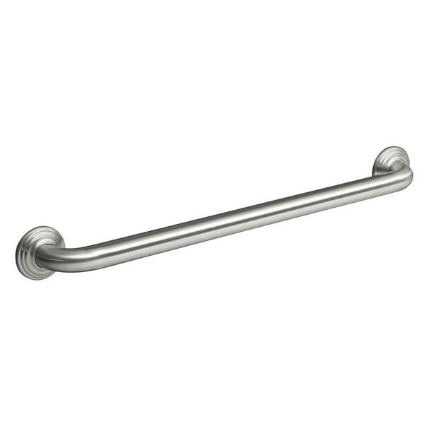 KOHLER Traditional 32 in. x 2.8125 in. Concealed Screw Grab Bar in Brushed Stainless