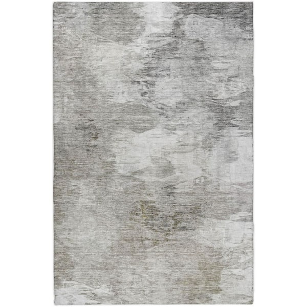 Dream Shag Premium Machine Washable Abstract ADS597 Beige 9 ft. x 12 ft. Area Rug