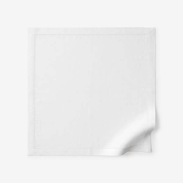 Linen 19 in. X 19 in. White Cotton Napkins (Set of 4)