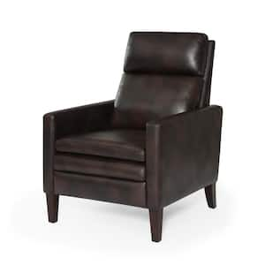 Solaris Burnished Brown Faux Leather Push Back Recliner 8022-40 - The ...