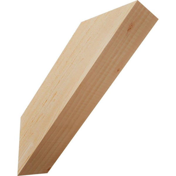 3 1/2"W x 12"D x 12"H Traditional Smooth Knee Brace, Douglas Fir