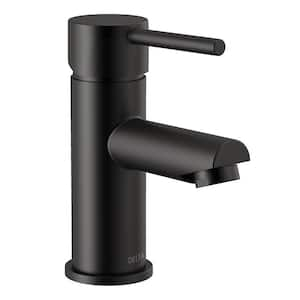 Modern Project-Pack Single Hole Single-Handle Bathroom Faucet in Matte Black