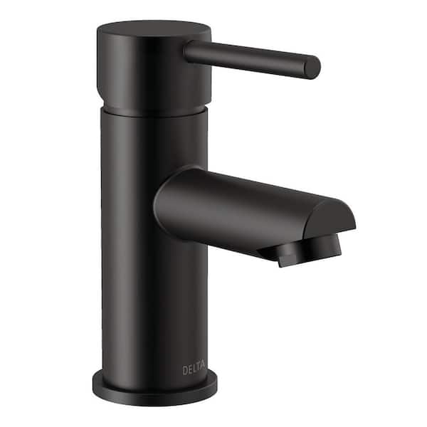 Delta Modern Project-Pack Single Hole Single-Handle Bathroom Faucet in Matte Black