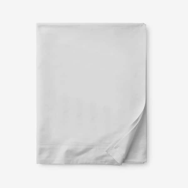 The Company Store Legends Luxury Egyptian Cotton Sateen Gray Mist Cotton King/Cal King Flat Sheet