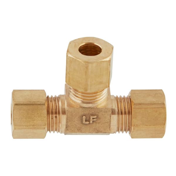 Everbilt 1/4 in. OD Compression Brass Tee Fitting 800849 - The