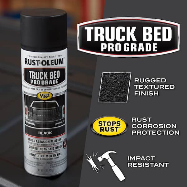 15 oz. Professional Grade Black Truck Bed Coating Spray Paint & Primer in One (6-Pack)