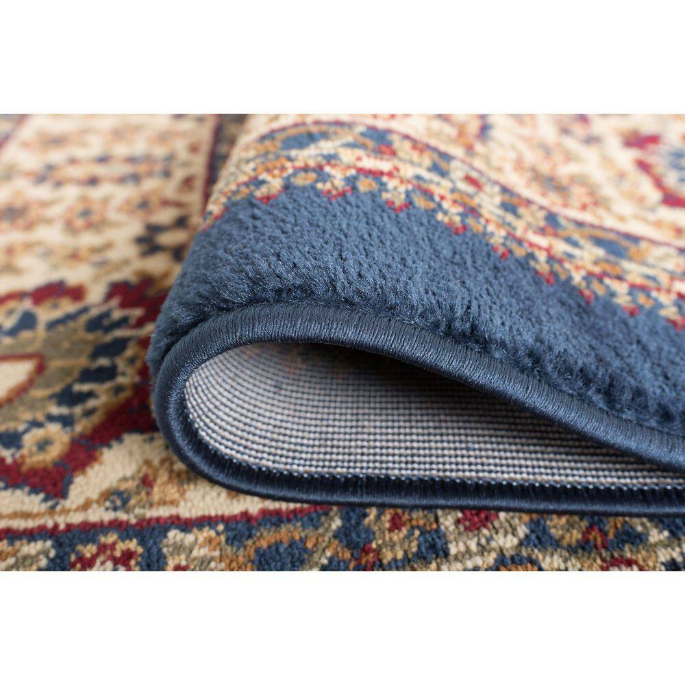 Fiona 9' x 12' Blue Synthetic Reversible Area Rug