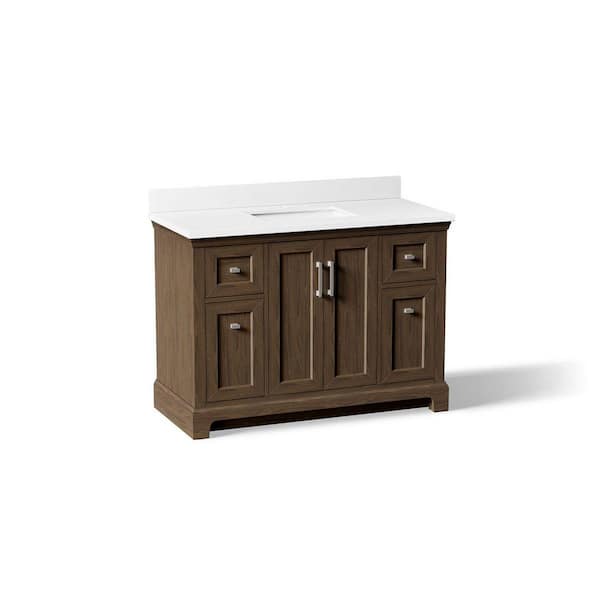 Charlemont 49.02 in. Draper Oak Bath Vanity with Quartz Top