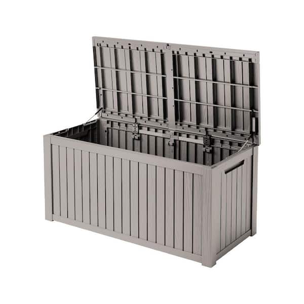 Yardgrace 150 Gal. Gray Outdoor Durable Storage Deck Box