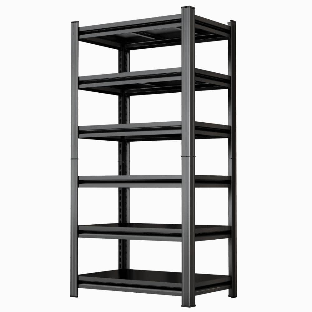 6-Shelf Steel Heavy Duty Adjustable Garage Pantry Storage Shelving Unit in Black (39 in. W x 82 in. H x 18 in. D) price history on PriceWatchPro