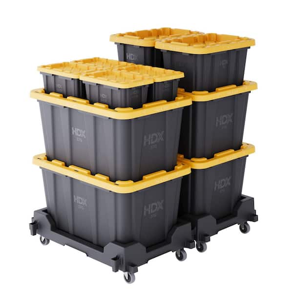 27 Gal. Storage Tote Taxi, 7 Gal. and 6.5-Qt Tough Storage Tote Combo