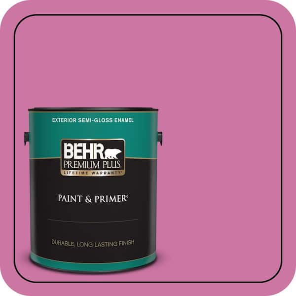 1 gal. #P120-4 Heart Breaker Semi-Gloss Enamel Exterior Paint & Primer