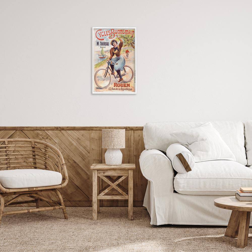 Vintage Cycles Bonnemain by Marcus Jules White Framed People Giclee Art Print 24 in. x 16 in. price history on PriceWatchPro