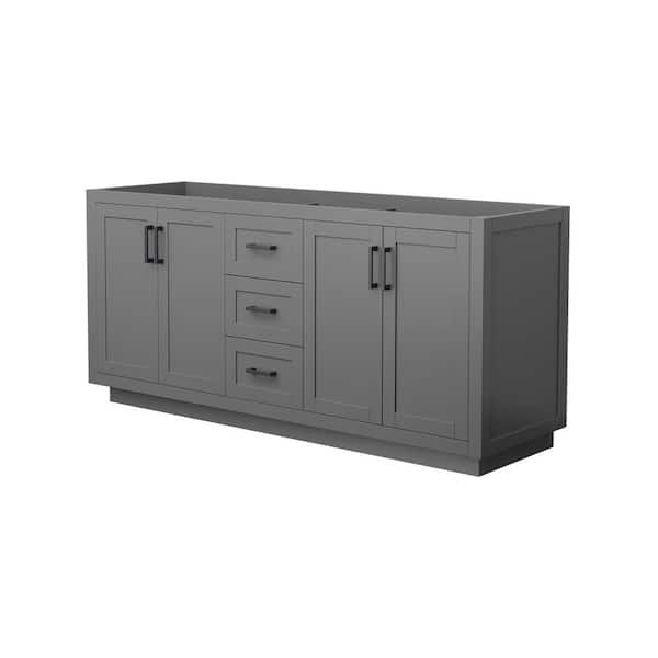 Miranda 71 in. W x 21.75 in. D Double Bath Vanity Cabinet Only in Dark Gray