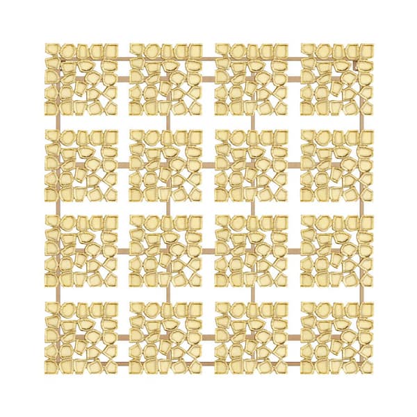 Litton Lane 43 in. x 42 in. Gold Aluminum Contemporary Geometric Wall Decor