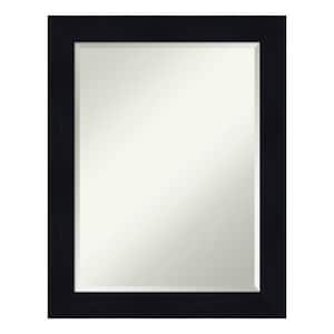 Shiplap Navy 22.25 in. x 28.25 in. Beveled Rectangle Wood Framed Bathroom Wall Mirror in Blue