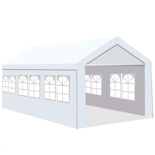 ToolCat 10 ft. x 20 ft. Heavy-Duty Carport Gazebo, Canopy Garage, Car Shelter with Windows