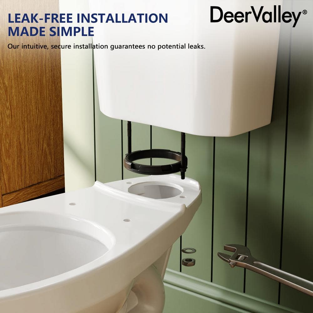 21-Inch White Ceramic Elongated High Efficiency Toilet