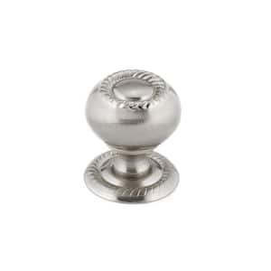 Huntingdon Collection 1-1/4 in. (32 mm) Brushed Nickel Traditional Cabinet Knob