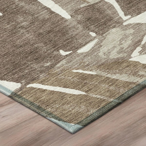 Chantille Machine Washable Indoor/Outdoor Abstract ACN2991 Taupe 10 ft. x 14 ft. Area Rug