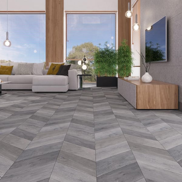 Lucida USA DecoCore Charcoal Oak Gray 22-mil x 18-in W x 51-in L Waterproof Interlocking Luxury Vinyl Plank Flooring (26.5-sq ft/ Carton)