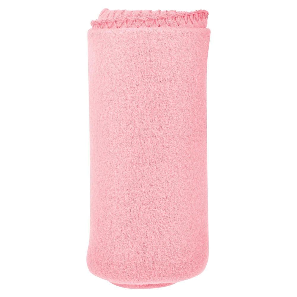 UPC 852038000176 product image for 50 in. x 60 in. Pink Super Soft Fleece Throw Blanket | upcitemdb.com