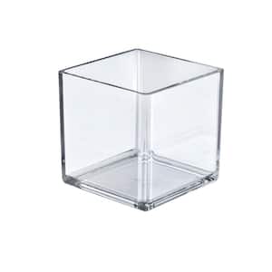 5 in. W x 5 in. D x 5 in. H Crystal Styrene Square Display Cube (4-Pack)