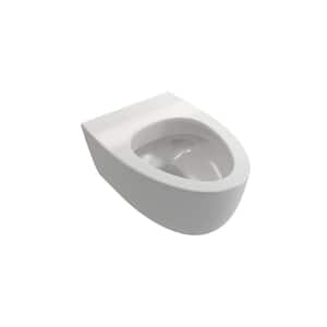 Milano Wall-hung Elongated Toilet Bowl Only in. White