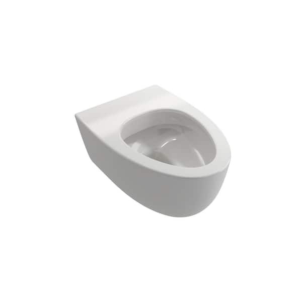 BOCCHI Milano Wall-hung Elongated Toilet Bowl Only in. White